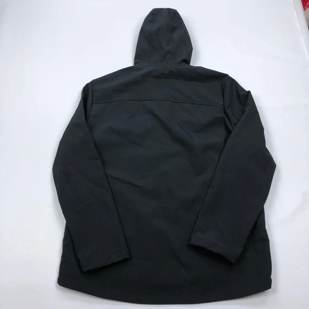 Hurley Mens XL Black Hybrid Puffer Softshell Hooded Jacket Full Zip 1524096